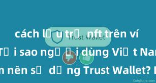 cách lưu trữ nft trên ví trust wallet Tại sao người dùng Việt Nam nên sử dụng Trust Wallet? Lợi ích và rủi ro